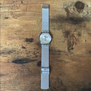 SWATCH mesh silver watch